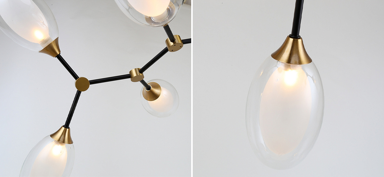Люстра с плафонами из двойного стекла BUBBLE CHANDELIER Люстра с плафонами из двойного стекла BUBBLE CHANDELIER - Loft-Concept в Орле