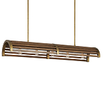 Люстра линейная полукруглой формы Wooden Horseshoe варинант исполнения - 3 | Loft Concept в Орле