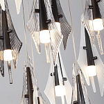 Люстра каскадная с 12-ю рельефными прозрачными плафонами Glass Pod  варинант исполнения - 6 | Loft Concept в Орле