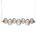 Подвесной светильник линейный с 7-ю рифлеными стеклянными шарами Marcelh Light варинант исполнения - 1 | Loft Concept в Орле