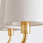 Люстра золотая с белыми тканевыми абажурами Coolness варинант исполнения - 4 | Loft Concept в Орле