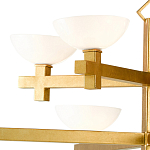 Люстра золотая с 8-ю молочными плафонами в виде чаши Tiers of Clear Lines варинант исполнения - 2 | Loft Concept в Орле