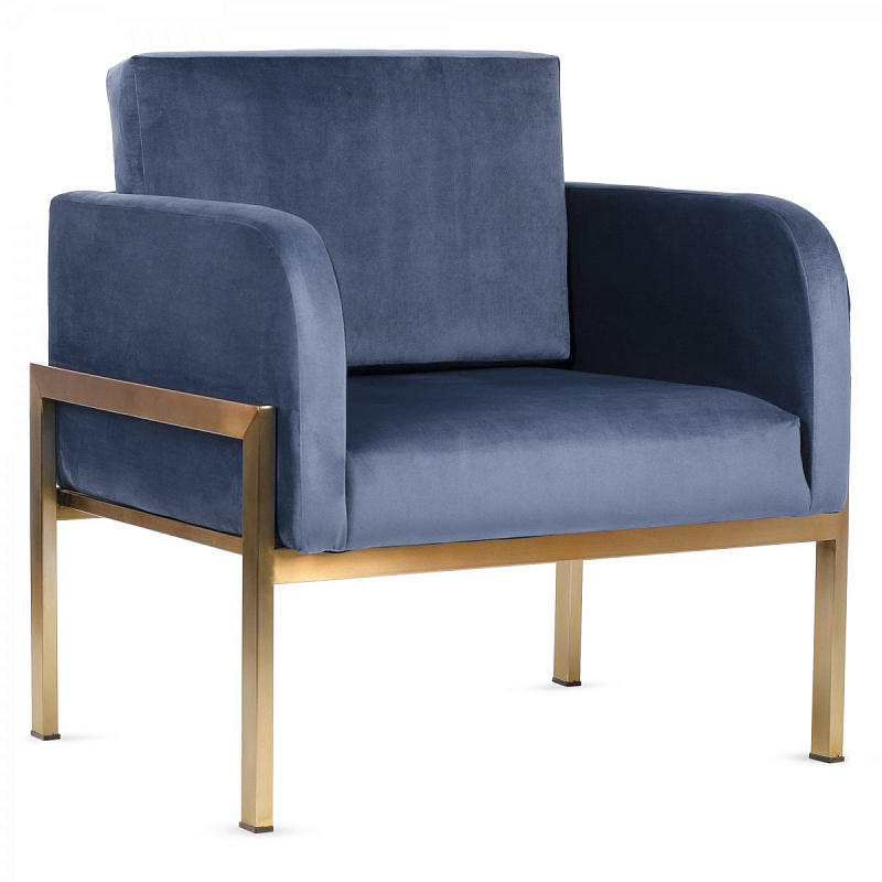 Кресло Velvet Ardmore Chair Голубой Латунь Кресло Velvet Ardmore Chair Голубой Латунь в Орле | Loft Concept