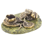 Подсвечник из бронзы и натурального камня змеевик Stone Candlestick варинант исполнения - 2 | Loft Concept в Орле