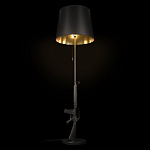 Торшер с черным абажуром и оригинальной ножкой в форме автомата Flos варинант исполнения - 3 | Loft Concept в Орле