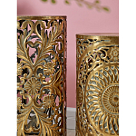 Столик приставной с цветочной резной фактурой Madagascar варинант исполнения - 4 | Loft Concept в Орле