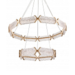 Люстра с 2-мя кольцами с текстурным природным рисунком IceFlame варинант исполнения - 2 | Loft Concept в Орле