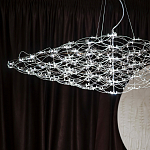 Люстра подвесная с тонкой металлической конструкцией цвета хром Quasar варинант исполнения - 9 | Loft Concept в Орле