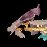 Люстра круглая на золотом каркасе с птичками и цветочным декором Miscellaneous herbs варинант исполнения - 6 | Loft Concept в Орле