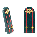 Сувенир Погон МВД из натурального камня змеевик Souvenir Epaulets варинант исполнения - 6 | Loft Concept в Орле