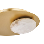 Бра с овальным основанием золотого цвета  и плафоном из алебастра Shaw Lighting варинант исполнения - 2 | Loft Concept в Орле