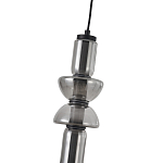 Подвесной светильник из дымчатого стекла цилиндрической формы с чёрным металлическим основанием Hiding secrets варинант исполнения - 3 | Loft Concept в Орле