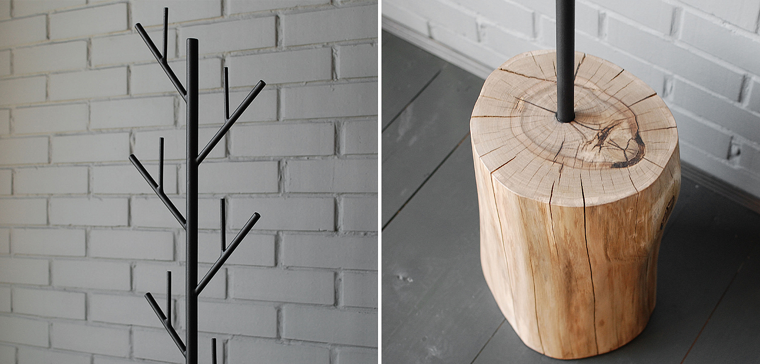 Вешалка Metal Branches and Stump Floor Hanger Black Вешалка Metal Branches and Stump Floor Hanger Black - Loft-Concept в Орле