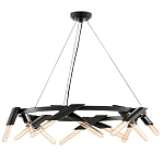 Люстра круглая с трубчатыми лампочками Vanguard Circle варинант исполнения - 1 | Loft Concept в Орле