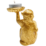 Подсвечник золотая обезьяна с блюдцем Golden Monkey варинант исполнения - 3 | Loft Concept в Орле