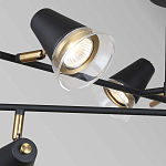 Потолочный светильник с конусообразными плафонами с контрастным сочетанием бронзы и глубоким черным цветом Aurika варинант исполнения - 3 | Loft Concept в Орле