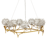 Люстра круглая с декором в виде цветков одуванчика Hanging Dandelion варинант исполнения - 4 | Loft Concept в Орле