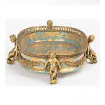 Чаша с орнаментом на ножках в виде бронзовых ангелов Eden Garden варинант исполнения - 3 | Loft Concept в Орле