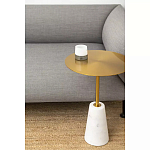 Кофейный столик с круглой столешницей на белом мраморном основании Original Foundation варинант исполнения - 1 | Loft Concept в Орле