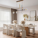 Линейная металлическая геометрическая люстра Geometry Crystal Linear Chandelier варинант исполнения - 2 | Loft Concept в Орле