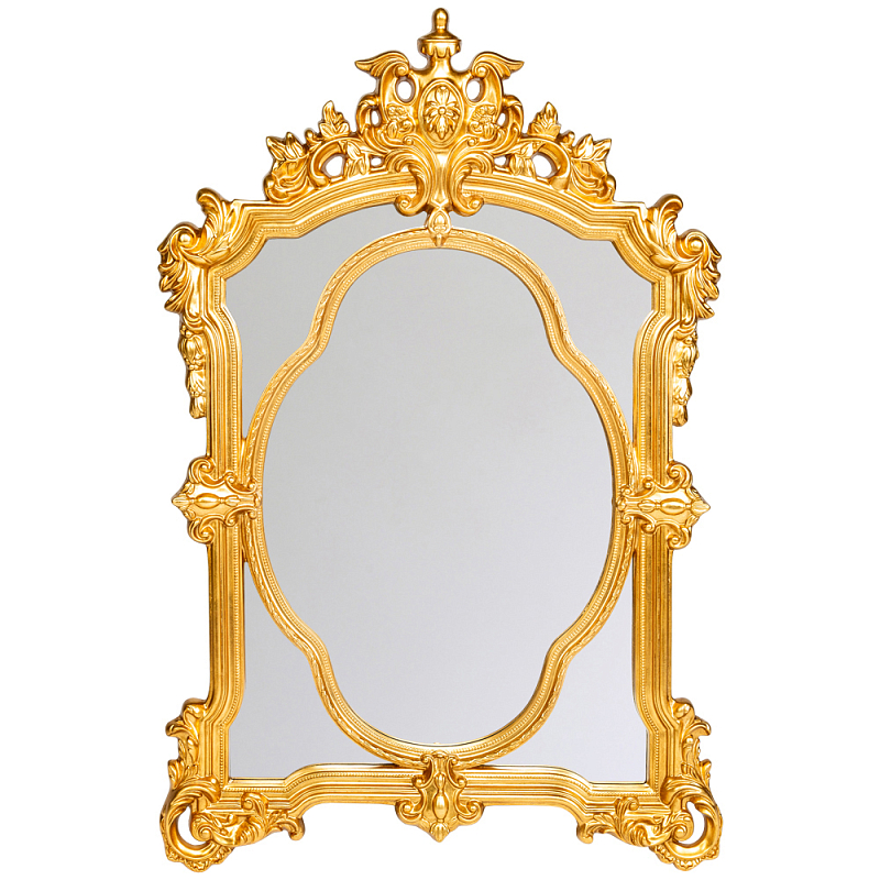 Зеркало с ажурной раме золотого цвета Classic Ornament Mirror Золотой Зеркало в Орле | Loft Concept 