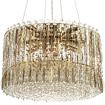 Круглая люстра с металлическими и хрустальными подвесками Bonnay Crystal Chandelier варинант исполнения - 3 | Loft Concept в Орле