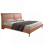 Кровать двуспальная коричневая из экокожи Modern Look варинант исполнения - 1 | Loft Concept в Орле