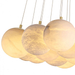 Люстра подвесная круглая с сферическими плафонами из натурального камня Glowing Spheres варинант исполнения - 5 | Loft Concept в Орле