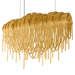 Люстра подвесная с металлическими цепочками и изогнутыми металлическими дугами 72 см Atlantis Chain варинант исполнения - 18 | Loft Concept в Орле