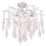 Люстра потолочная с прозрачными стеклянными подвесками в форме капель Droplet Chandelier варинант исполнения - 1 | Loft Concept в Орле