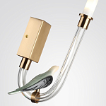 Бра с прозрачной изогнутой трубкой и декоративной фигуркой птицы Ganthea варинант исполнения - 4 | Loft Concept в Орле