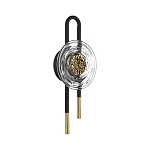 Бра черного цвета с круглым прозрачным стеклянным плафоном Virelia  варинант исполнения - 1 | Loft Concept в Орле