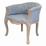 Кресло низкое в стиле прованс Louis French Armchair light blue flax варинант исполнения - 3 | Loft Concept в Орле