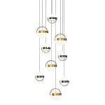 Люстра каскадная с 9-ю подвесами бронза и никель Peggy Futura lamp варинант исполнения - 1 | Loft Concept в Орле