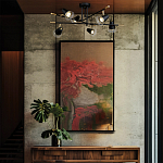 Потолочный светильник с конусообразными плафонами с контрастным сочетанием бронзы и глубоким черным цветом Aurika варинант исполнения - 4 | Loft Concept в Орле