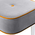 Квадратный мягкий пуф на белых ножках Winton Pouf Square варинант исполнения - 12 | Loft Concept в Орле