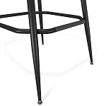 Барный стул со спинкой и подлокотниками на 4-х металлических ножках Douglas Rhombus Синий Велюр варинант исполнения - 4 | Loft Concept в Орле