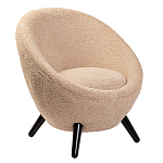 Кресло розовое с обивка из искусственного каракуля Iconic Creation варинант исполнения - 1 | Loft Concept в Орле