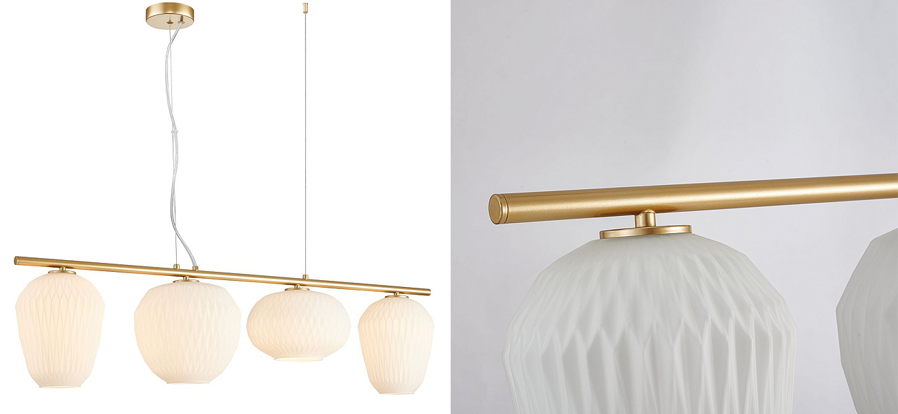 Люстра Foscarini c Белыми Плафонами Люстра Foscarini c Белыми Плафонами - Loft-Concept в Орле