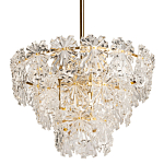 Люстра многоярусная с объемными прозрачными цветами Hanging Flowers варинант исполнения - 1 | Loft Concept в Орле