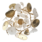 Люстра с белыми и золотистыми цветами Dahlia Flowers Lamp варинант исполнения - 4 | Loft Concept в Орле