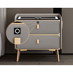 Умная прикроватная тумбочка c зарядкой для телефона Nightstand Smart варинант исполнения - 1 | Loft Concept в Орле