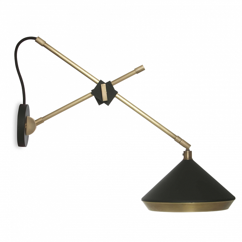 Бра Bert Frank SHEAR SHEAR WALL LIGHT Черный Черный Золотой Бра Bert Frank SHEAR SHEAR WALL LIGHT Черный Черный Золотой в Орле | Loft Concept