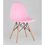 Пластиковый стул на ножках из массива бука Eames Pink варинант исполнения - 1 | Loft Concept в Орле