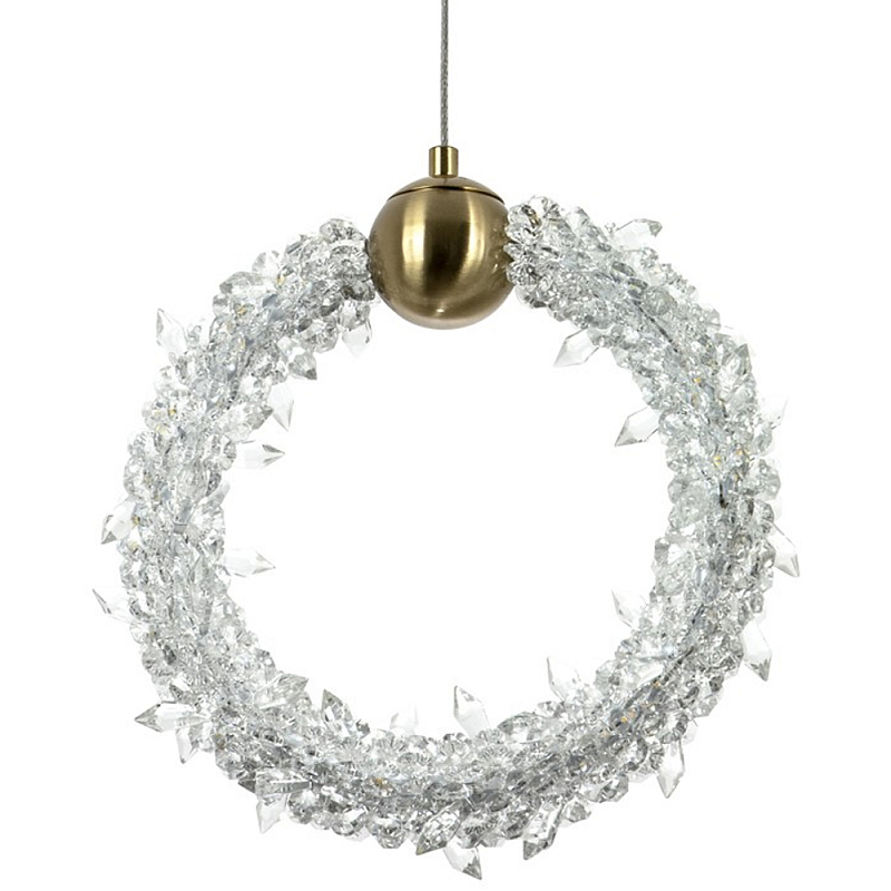 Подвесной светильник кольцо украшенный кристаллами из хрусталя Gilbertine Crystals Ring Hanging Lamp Прозрачный Латунь Подвесной светильник кольцо украшенный кристаллами из хрусталя Gilbertine Crystals Ring Hanging Lamp Прозрачный Латунь в Орле | Loft Concept