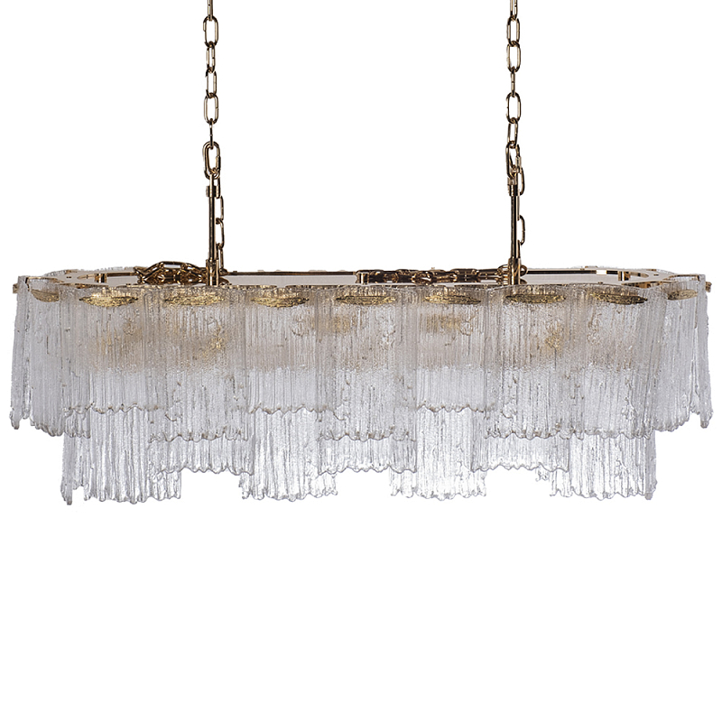 Люстра подвесная прямоугольная из рифленого стекла Fluted Glass Chandelier Золотой Прозрачный Люстра подвесная прямоугольная из рифленого стекла Fluted Glass Chandelier Золотой Прозрачный в Орле | Loft Concept