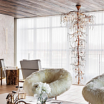 Люстра большая с прозрачными подвесками в форме капель Droplet Chandelier варинант исполнения - 1 | Loft Concept в Орле