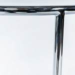 Приставной столик на серебристом основании с столешницей из стекла Noir варинант исполнения - 3 | Loft Concept в Орле