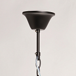 Люстра круглая из матового черного металла с подвесками из прозрачных стеклянных трубок Noir Tubes варинант исполнения - 11 | Loft Concept в Орле