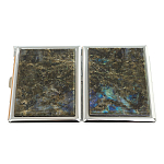 Портсигар на 10 сигарет с газовой зажигалкой из натурального камня Лабрадор Stone Cigarettes Cases варинант исполнения - 4 | Loft Concept в Орле